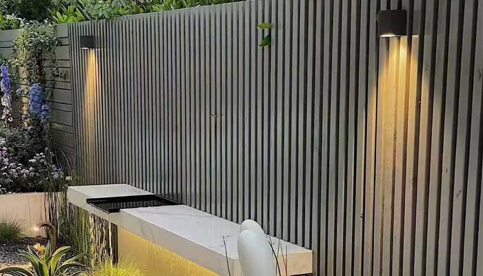 outdoor wood plastic composite fence panel waterproof security barriers fencing wpc fence with post