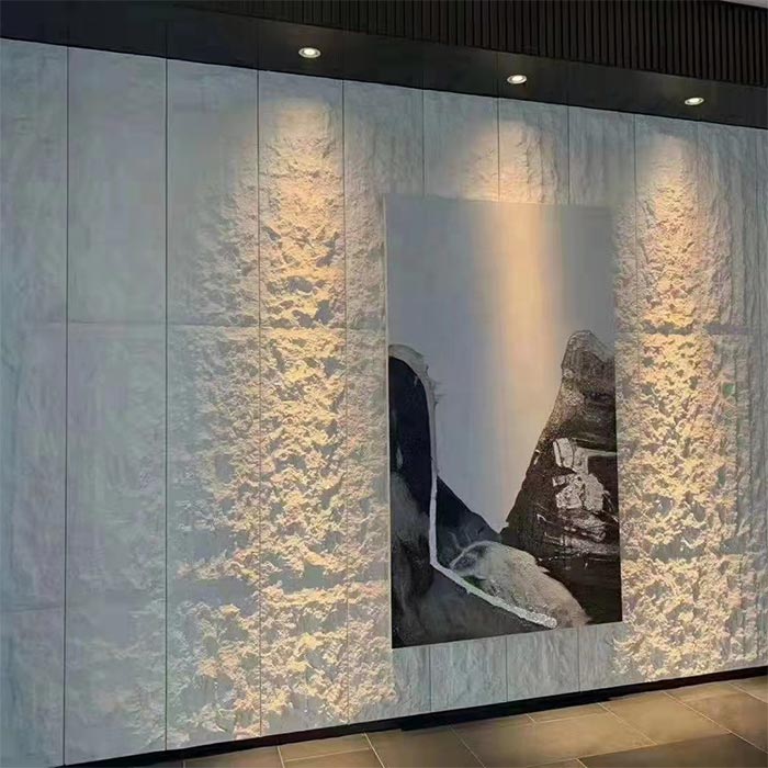 Interior and exterior decorative faux stone wall covering pu faux stone sheets