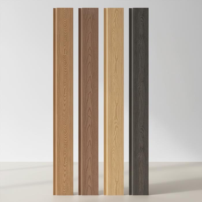 New Product Realistic Surface Lightweight High Strength No Fade Color WPC ASA Outdoor Wall Panel