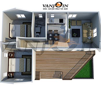 Morden style duplex modular homes for sale