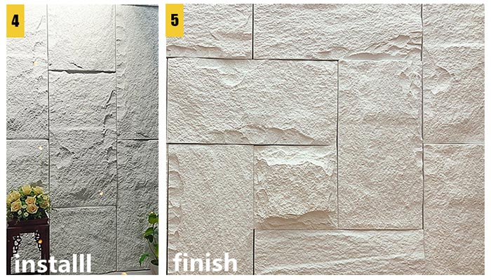 Lightweight insulated PU cultural stone panel faux mushroom decorative wall tile