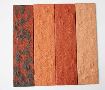 Fire resistant thin concrete 3d wallpaper red clay stone brick veneer outdoor wall cladding tile