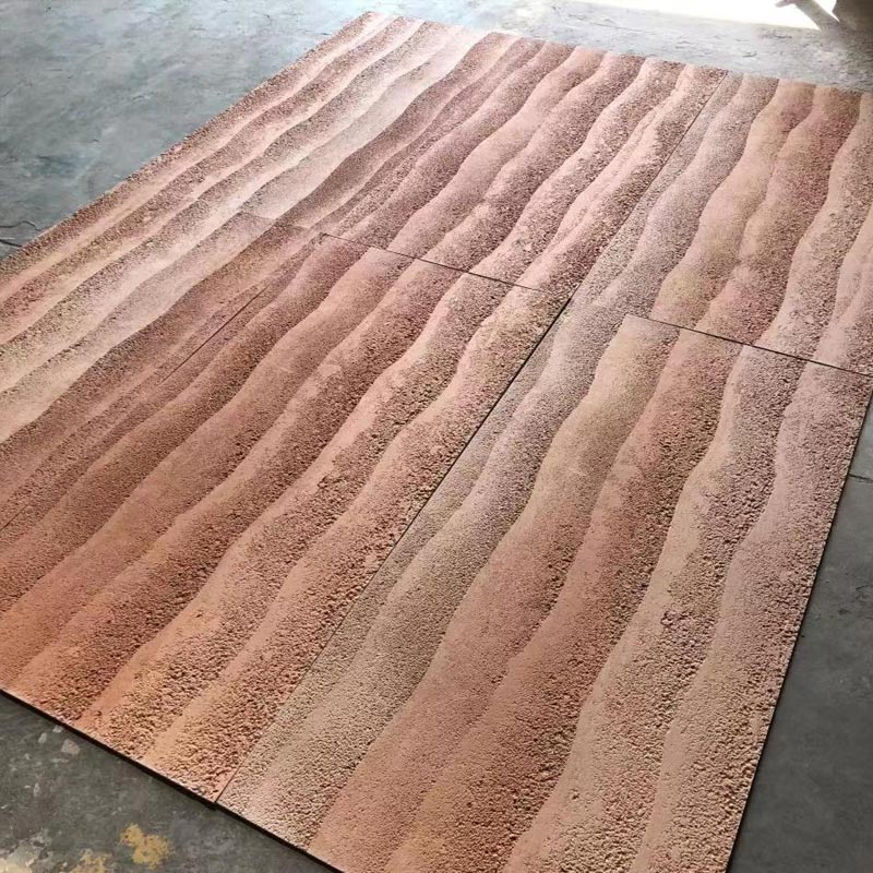 Exterior Wallboard Flexible Tile Rammed Earth Soft Stone Waterproof 2880*570mm Outdoor Wall Cladding
