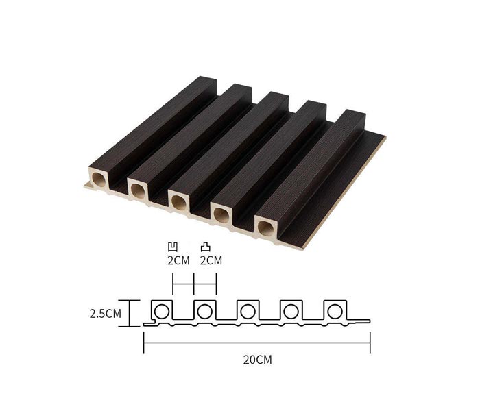 Waterproof WPC Wall Panels Mold Resistant Wall Decoration Panels Custom Sizes for Hotel Interior WPC Fluted Wall Panel