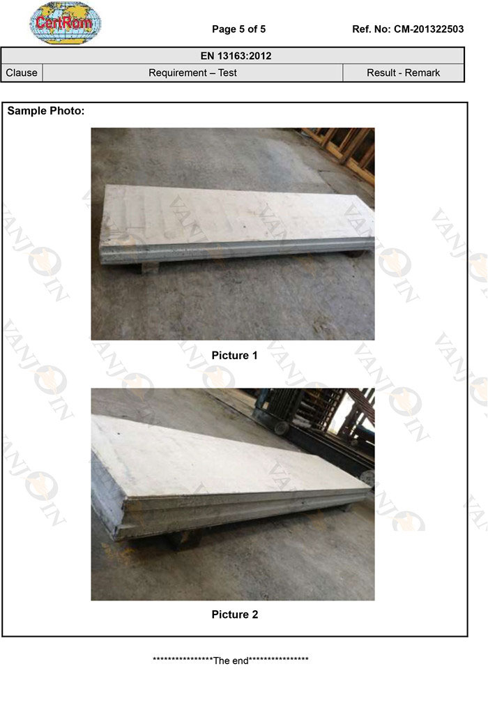 Polystyrene Wall Panel Test Report 5